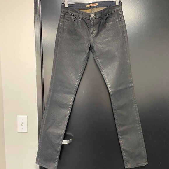 J Brand Venom Jeans Pencil Leg  Coated finish- Black Size 29 - Picture 1 of 9